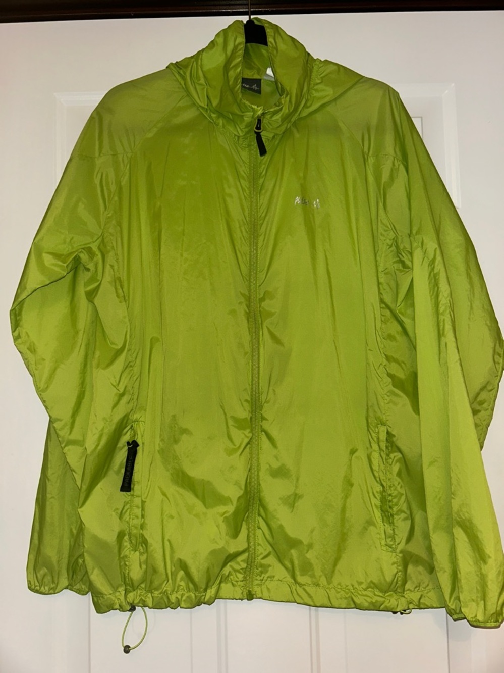 Pulse Packable Windbreaker Unisex Jacket Lightweight M Green Hood Full Zip Y2K